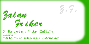 zalan friker business card